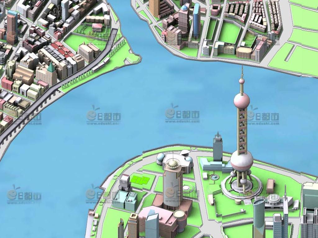 03 [休闲]:要是有这样一张户外地图就好了-上海三维地图(部分)