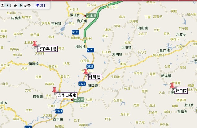 粤赣高速--江西省信丰县(下高速)--信(丰)(南)雄公路(省道s342线)