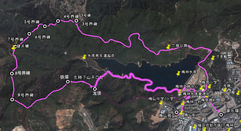 2013年12月7日梅林后山---塘朗山徒步 穿越