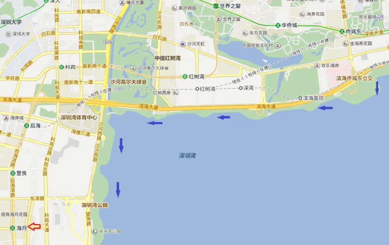 【活动路线】:绕行深圳湾海滨生态公园